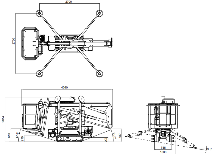 Hinowa Goldlift Sizes